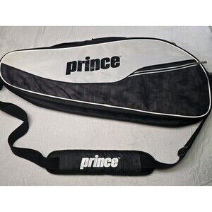 Prince Tennis Racquet Bag Cover with Shoulder Strap Black White 28 Inch